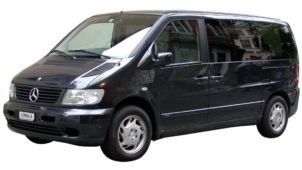 Minibus Taxi: Mercedes Vito Van for max. 8 passengers (mainly used with trailer by small groups with lots of luggages)